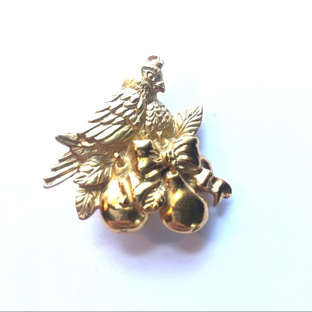 Vintage Gold Pheasant Brooch